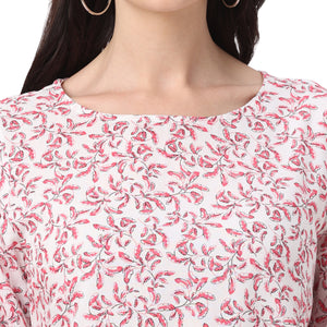 Stylish Pink Floral Western Top for Women