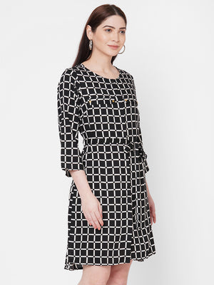 Black Checkered Dress
