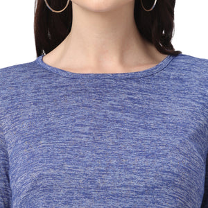 Trendy Blue Full Sleeves Top for Women