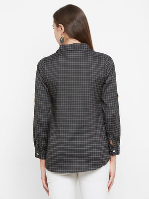 Black Checkered Shirt