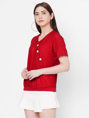 Red Stripes Top