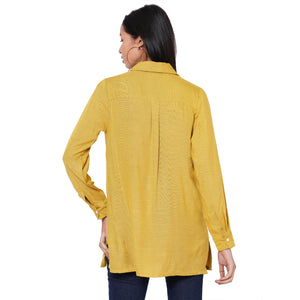 109F Yellow Soild Shirt