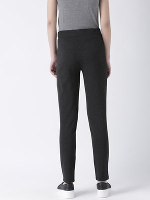 Grey Straight Fit Jeggings-8907540189566